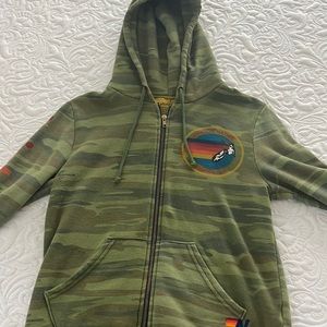 Aviator Nation Miami Camo Zip-Front Hoodie